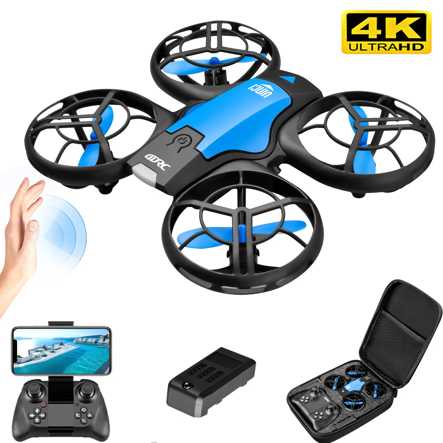 Rc Helicopter Electric - Nuevo Mini Dron V8 4K Profesional