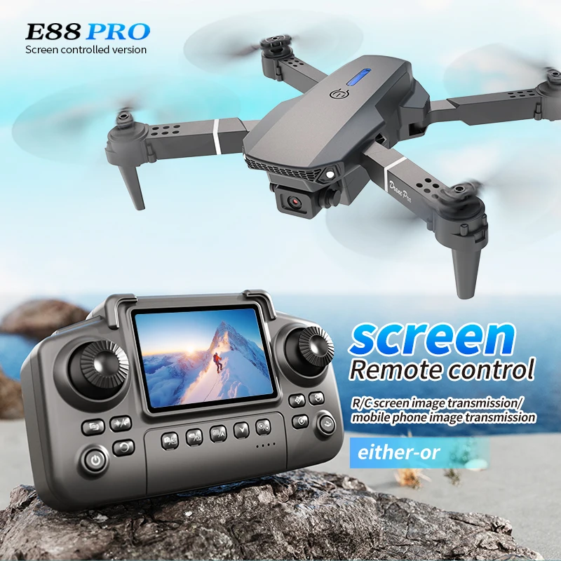 Rc Helicopter Case - Dron profesional E88 PRO con pantalla