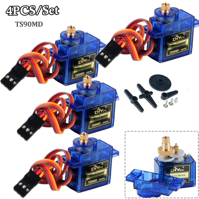 Rc Helicopter Motor - 4 Piezas de Micro Servomotores Digitales