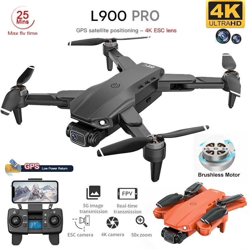 Rc Helicopter Electric - L900 Pro GPS Drone 4K profesional