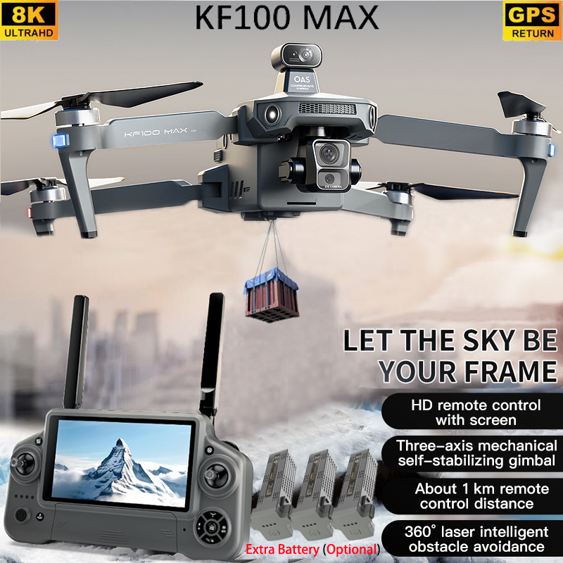 Rc Helicopter Charger - KF100 MAX GPS Drone 4K Cámara