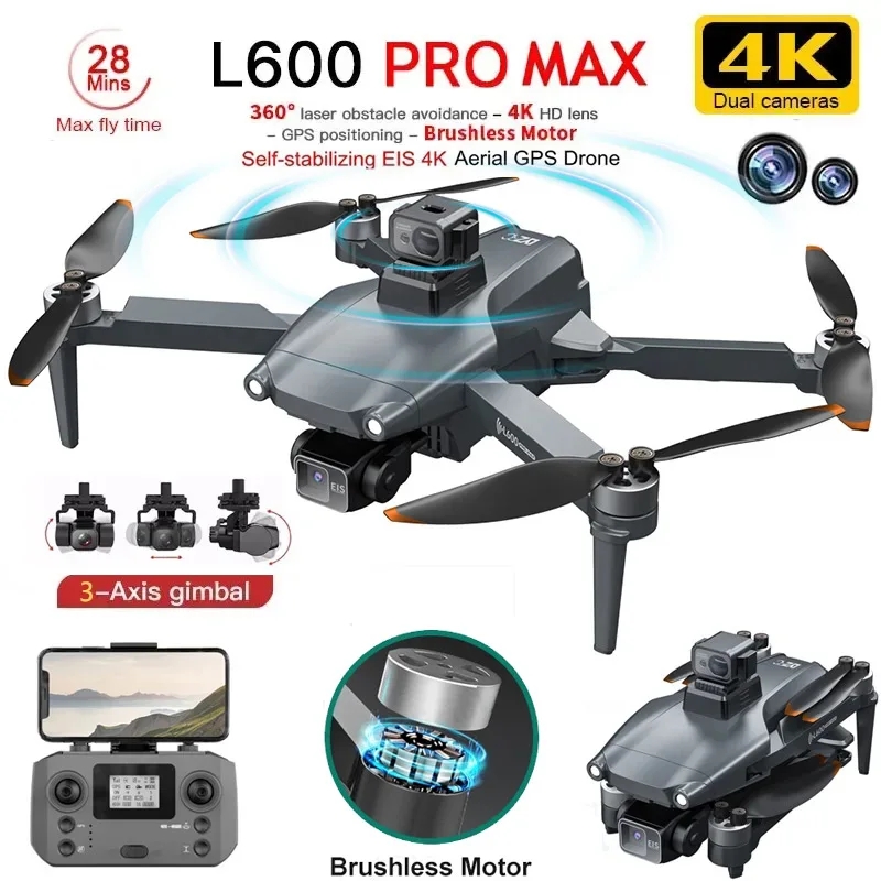 Rc Helicopter Electric - L600 PRO MAX GPS Drone profesional