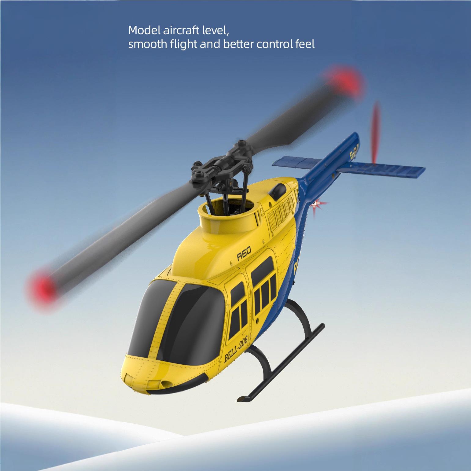 Rc Helicopter Single Rotor - Helicóptero A60 escala 1/42 Bell 206