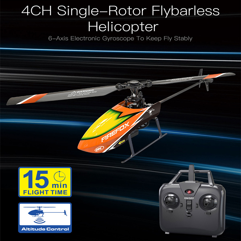Rc Helicopter Single Rotor - Helicóptero RC sin Flybar de un