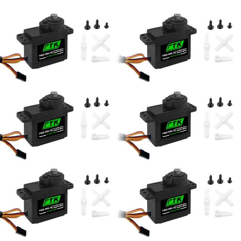 Rc Helicopter Parts - Servo Digital PTK 7452 MG-D 9g