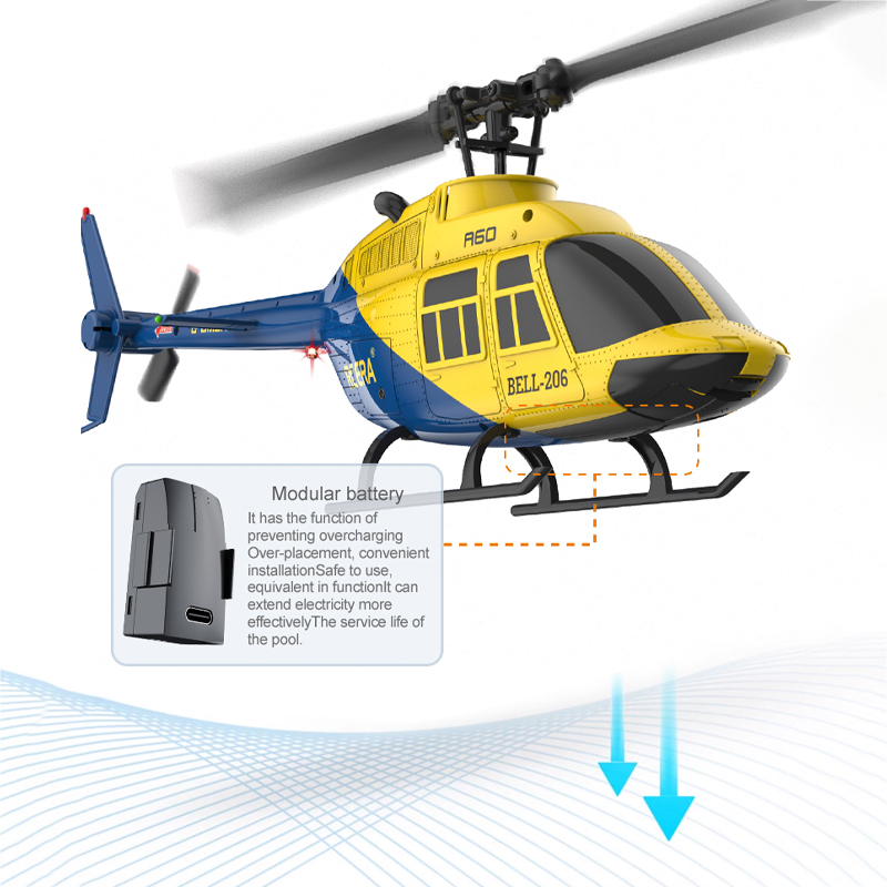 Helicóptero A60 RC 2,4G girosc - Rc Helicopter Large reseña y precio