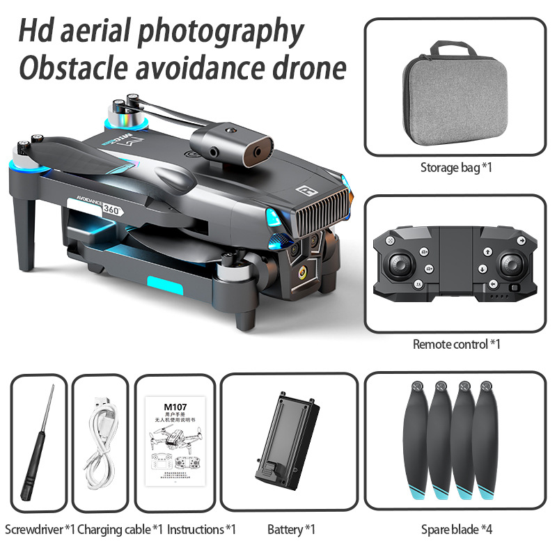 Drone RC plegable M107: cámara - Rc Helicopter Charger reseña y precio