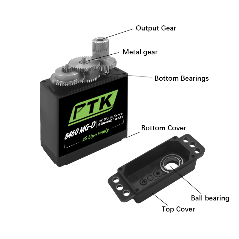 Servo Digital PTK 8460 MG-D9g  - Rc Helicopter Motor reseña y precio
