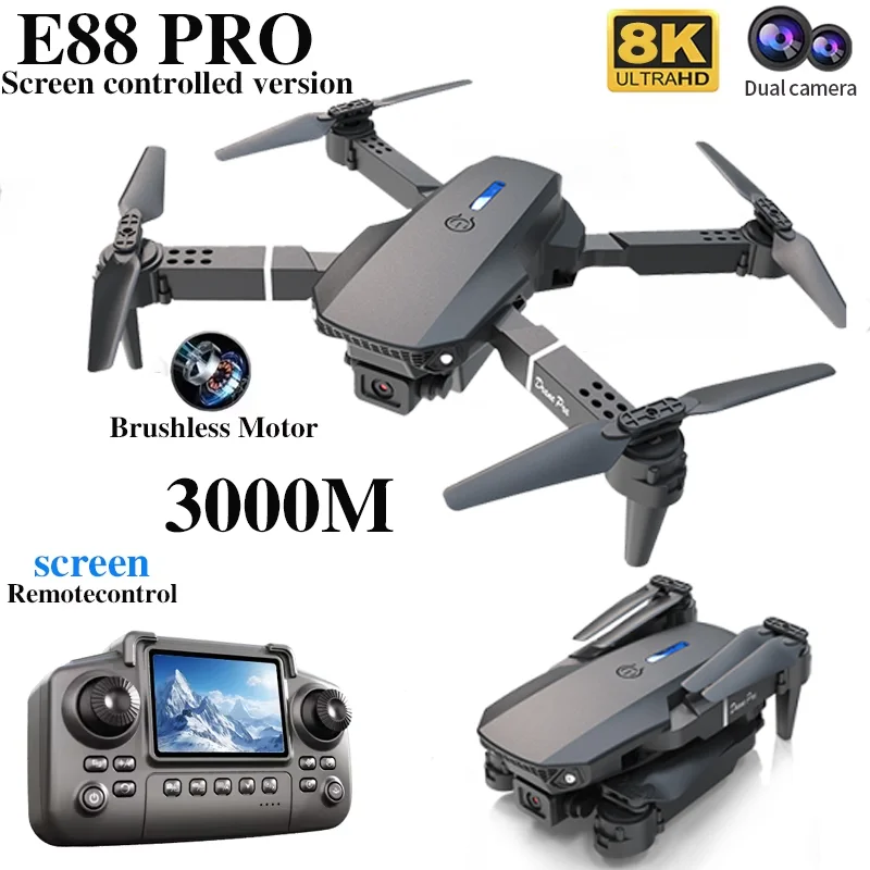 Dron profesional E88 PRO con p - Rc Helicopter Case reseña y precio
