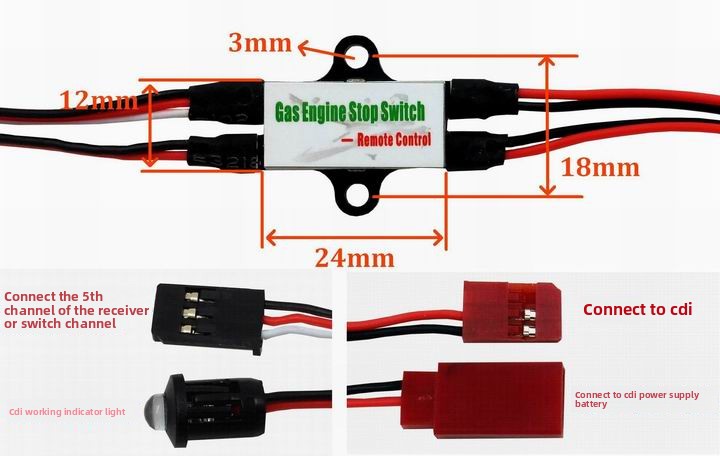 Interruptor de apagado CDI de  - Rc Helicopter Gas reseña y precio