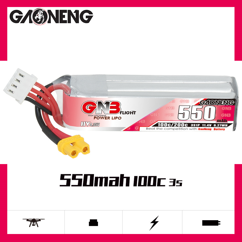 Batería Lipo GNB HV 11,4 V 550 - Rc Helicopter Parts reseña y precio