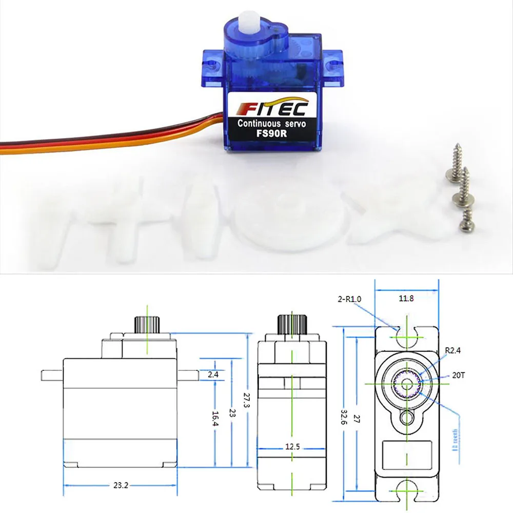 Feetech Mini FS90R Micro Servo - Rc Helicopter Motor reseña y precio