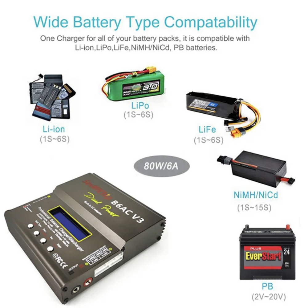 Cargador de Baterías IMAX B6AC - Rc Helicopter Charger reseña y precio
