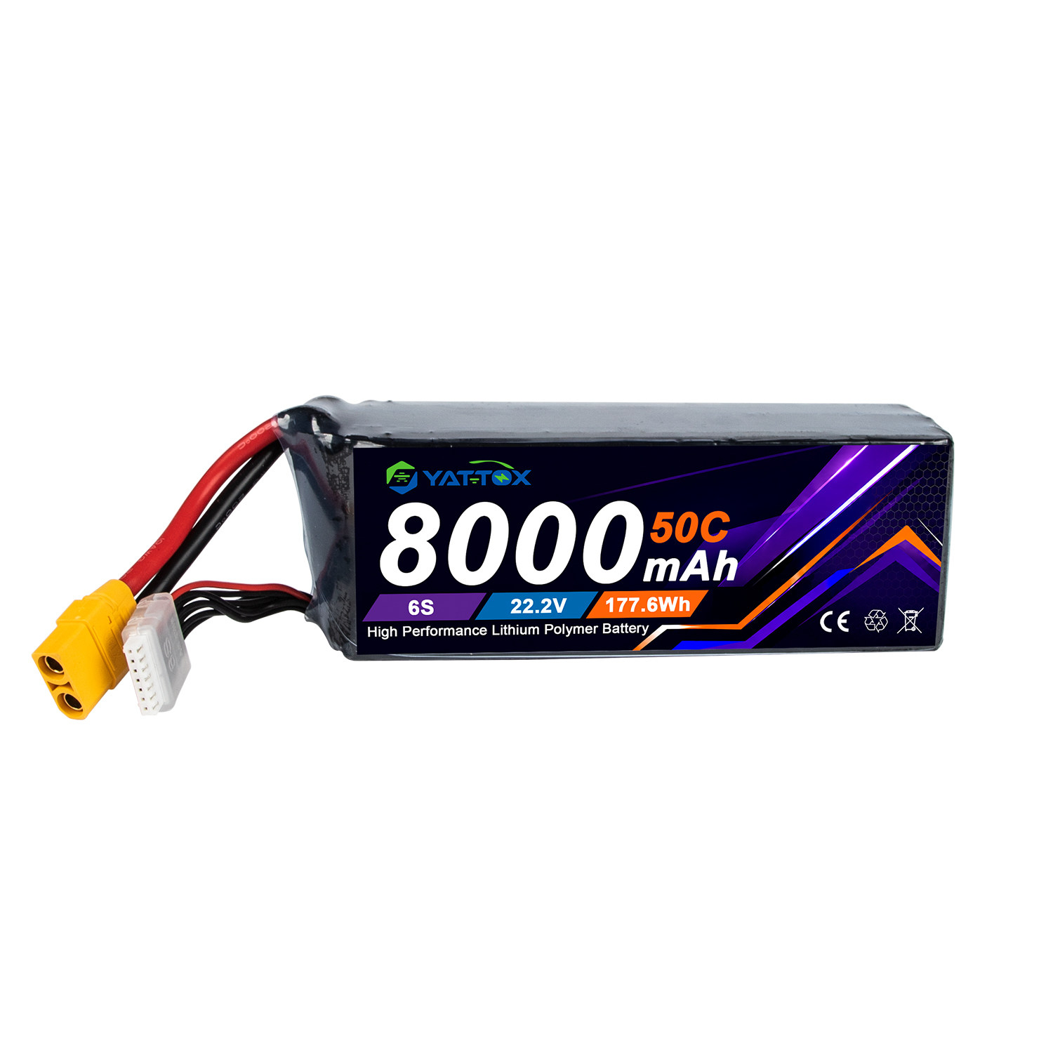 Batería LiPo Yattox 6S 8000mAh - Rc Helicopter Large reseña y precio