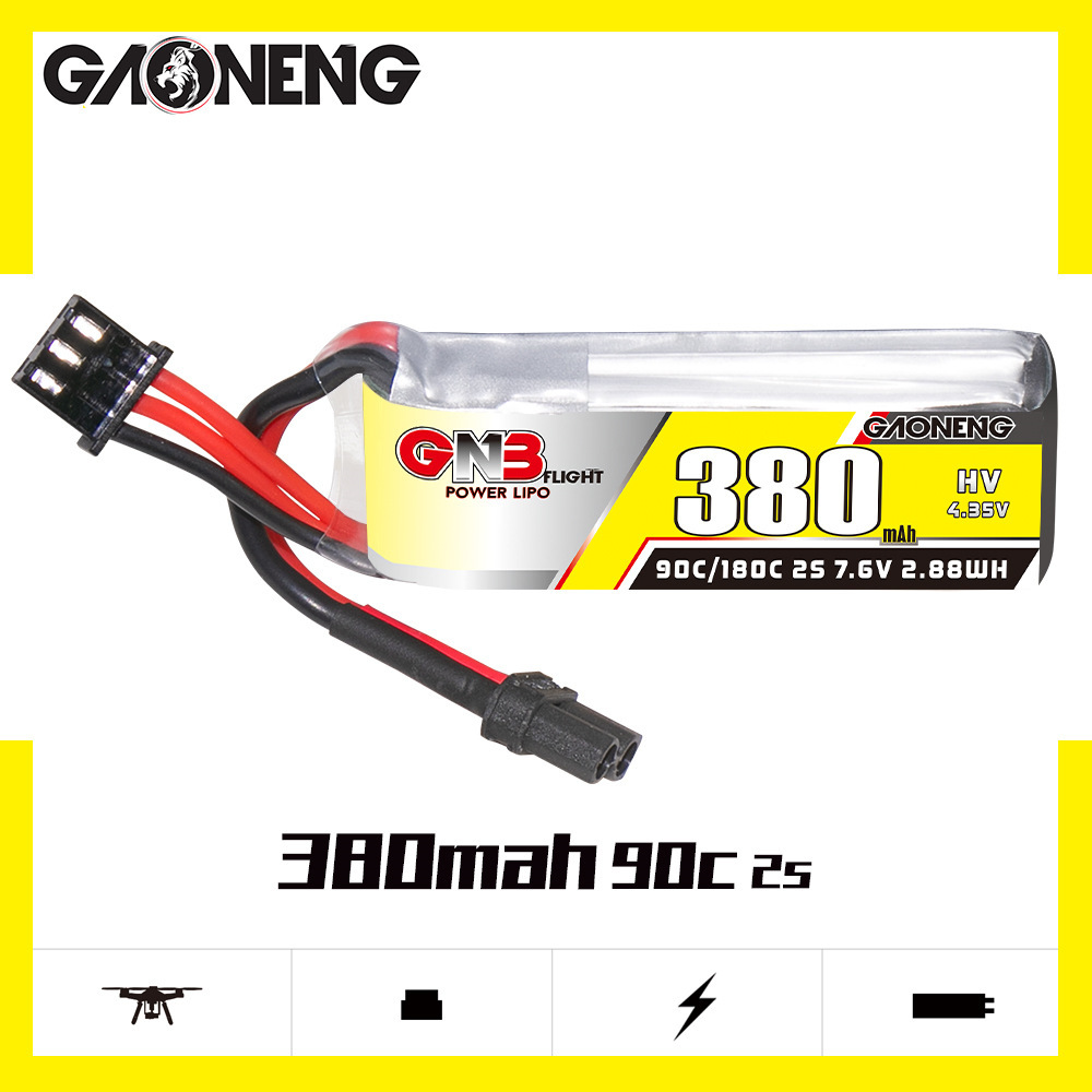 Batería Lipo GNB 2S 7,6 V 380m - Rc Helicopter Parts reseña y precio