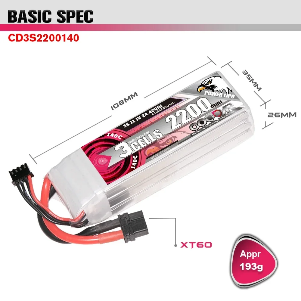 Batería Li-po de 2200mAh 3S 11 - Rc Helicopter Bag reseña y precio