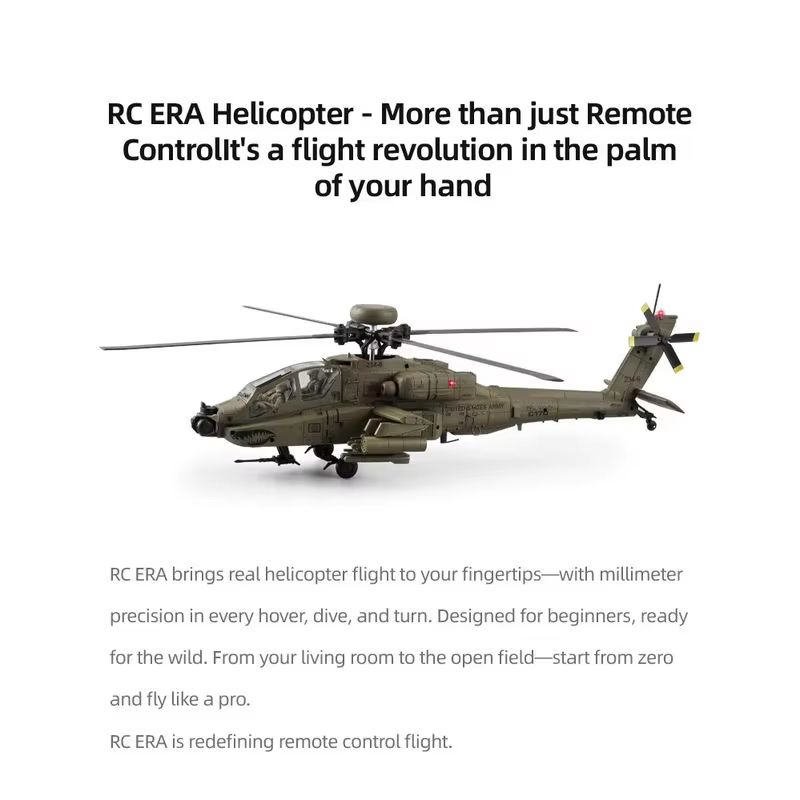 Helicóptero RC Era AH-64D Apac - Rc Helicopter Single Rotor reseña y precio